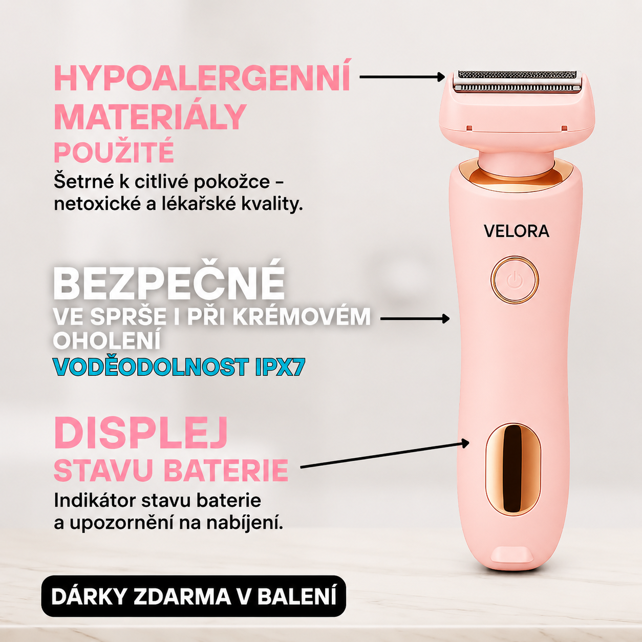 Velora SmoothPro: Elektrický holicí strojek